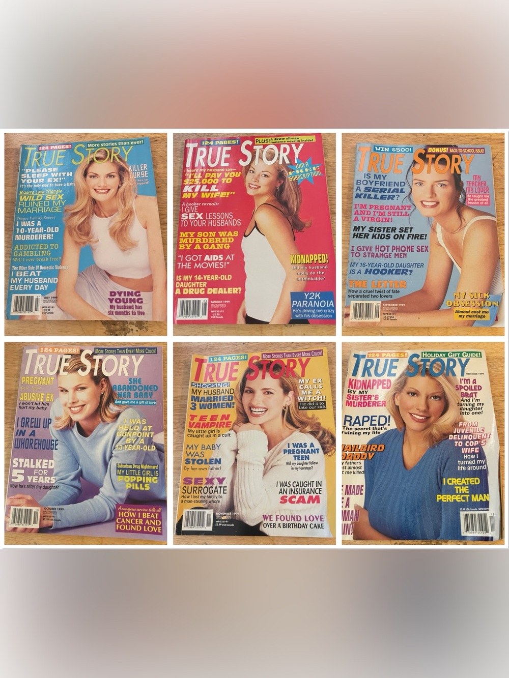 True  Story Magazine Collection -6 Issues - True Story Lifestyle -1999